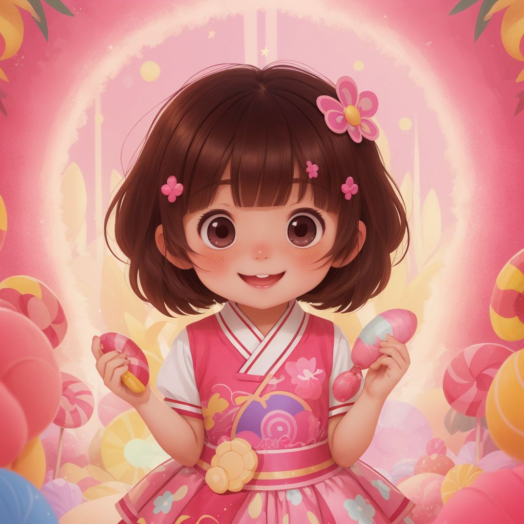 Chonkita Amazed by the Candy Landscape