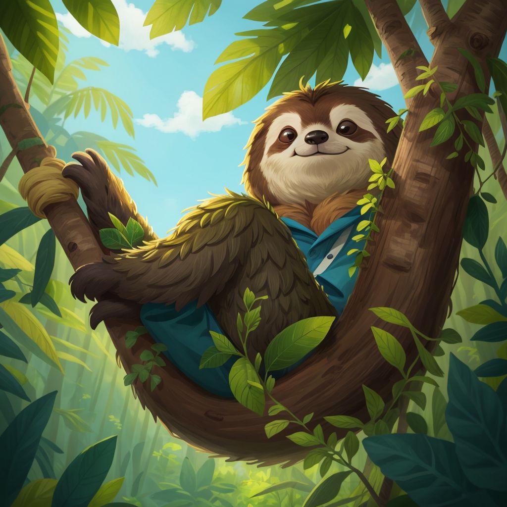 Mr Sloth Crosses the road